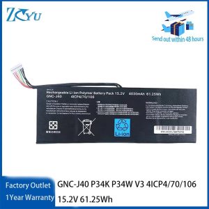GNC-J40 Laptop Battery for Gigabyte P34G V2 P34 V4 V5 P34K P34W V3 4ICPGigabyte 4/70/106 etc 15.2V 61.25Wh