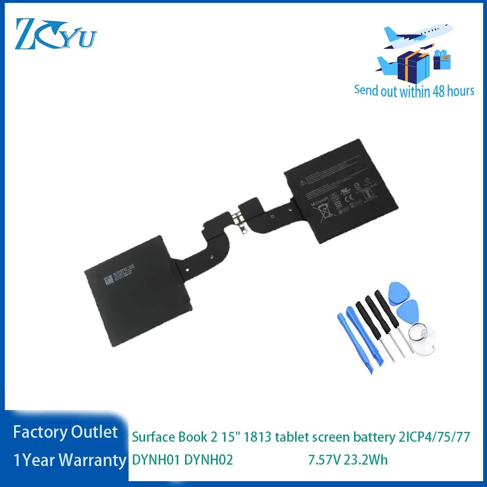 DYNH01 DYNH02 Laptop Battery For Microsoft Surface Book 2 15" 1813 tablet screen battery 2ICP4/75/77 7.57V 23.2Wh