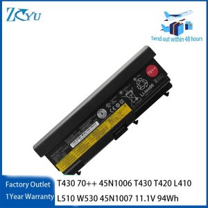 T430 70++ 45N1006 Laptop Battery for Lenovo ThinkPad T430 T420 L410 L510 W530 45N1007  11.1V 94Wh