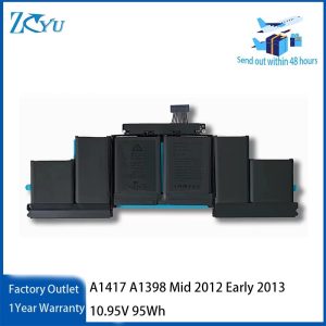 A1417 Battery for Apple MacBook Pro 15" Inch A1398 Mid 2012 Early 2013 10.95V 95Wh