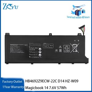 HB4692Z9ECW-22C Laptop Battery for Huawei MateBook Matebook D14 HZ-W09 Magicbook 14 R5 2500U X Pro 13.9 7.6V 57Wh