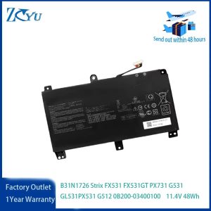 B31N1726 Original Laptop Battery For ASUS ROG Strix FX531 FX531GT PX731 G531 GL531PX531 G512 0B200-03400100 11.4V 48Wh