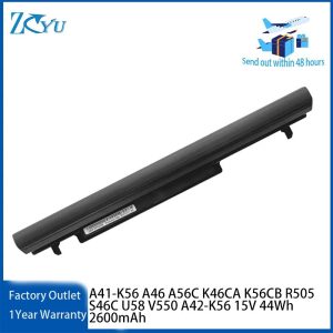 A41-K56 Laptop Battery for Asus A46 A56C K46CA K56CB R505 S46C U58 V550 A42-K56 etc 15V 44Wh 2600mAh