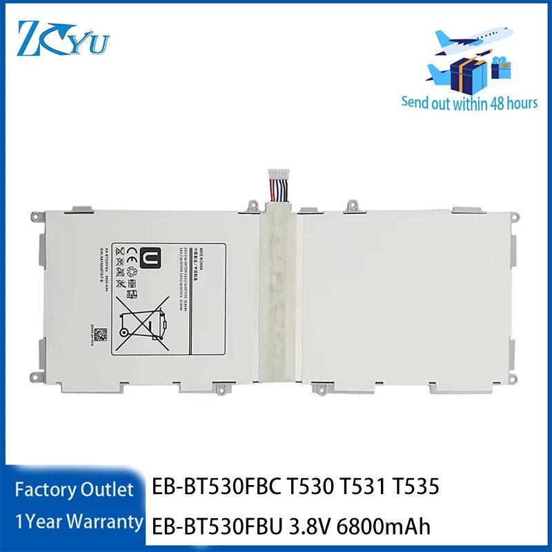EB-BT530FBC Laptop Battery for Samsung Galaxy TAB 4 10.1" T530 T531 T535 EB-BT530FBU etc 3.8V 6800mAh