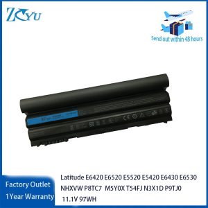 M5Y0X T54FJ N3X1D P9TJ0 Original Laptop Battery For Dell Latitude E6420 E6520 E5520 E5420 E6430 E6530 NHXVW P8TC7 11.1V 97WH
