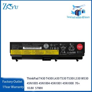 Original Laptop Battery for Lenovo ThinkPad T430 T430I L430 T530 T530I L530 W530 45N1005 45N1004 45N1001 45N1000 70+ 10.8V 57Wh