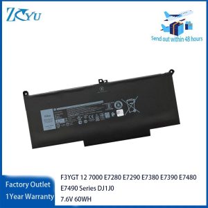 F3YGT Original Laptop Battery for DELL Latitude 12 7000 E7280 E7290 E7380 E7390 E7480 E7490 Series DJ1J0 7.6V 60WH