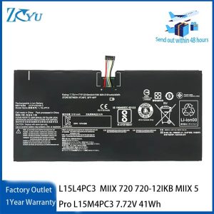 L15L4PC3 Original Battery For Lenovo MIIX 720 720-12IKB MIIX 5 Pro L15M4PC3 7.72V 41Wh