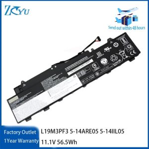 L19M3PF3 Original Laptop Battery for Lenovo 5-14ARE05 5-14IIL05 xiaoxin Air 14 2020 5B10W86936 etc 11.1V 56.5Wh