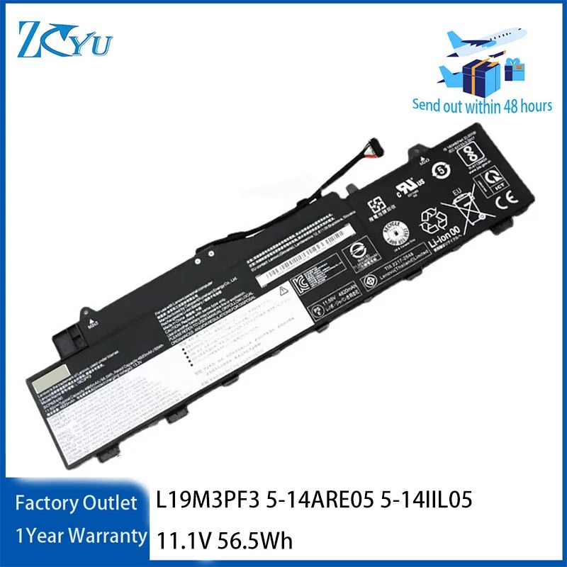 L19M3PF3 Original Laptop Battery for Lenovo 5-14ARE05 5-14IIL05 xiaoxin Air 14 2020 5B10W86936 etc 11.1V 56.5Wh